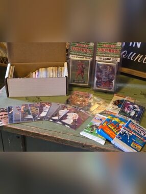Assorted LOT of Sports Trading Cards - Mixed Baseball & Football